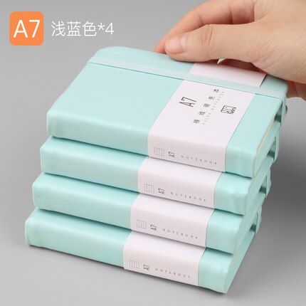 2/4Books A7 Note book Small Fresh Portable Notes Student with Portable Mini Pocket Simple Trumpet Stationery Diary Creative