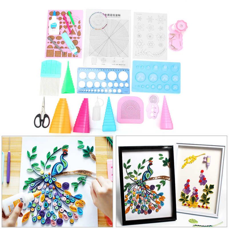 24pcs Paper Quilling Tool Complete Set Electric Curling Pen Crimper DIY Craft( )