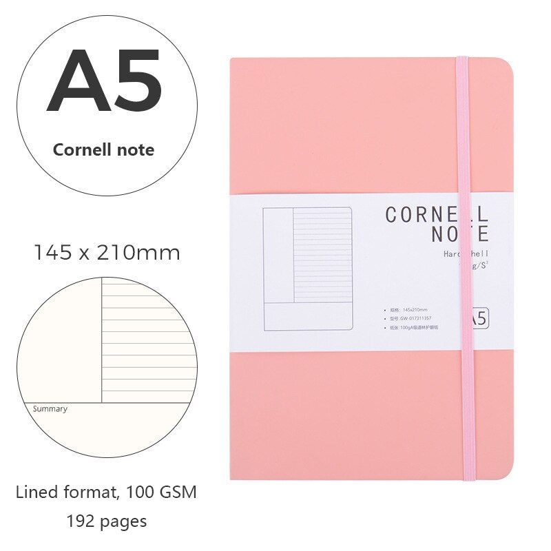 Efficiency planner 100 GSM Cornell note Bullet dotted journal A4/A5 192 pages Lined / grid format Classic office&school notebook
