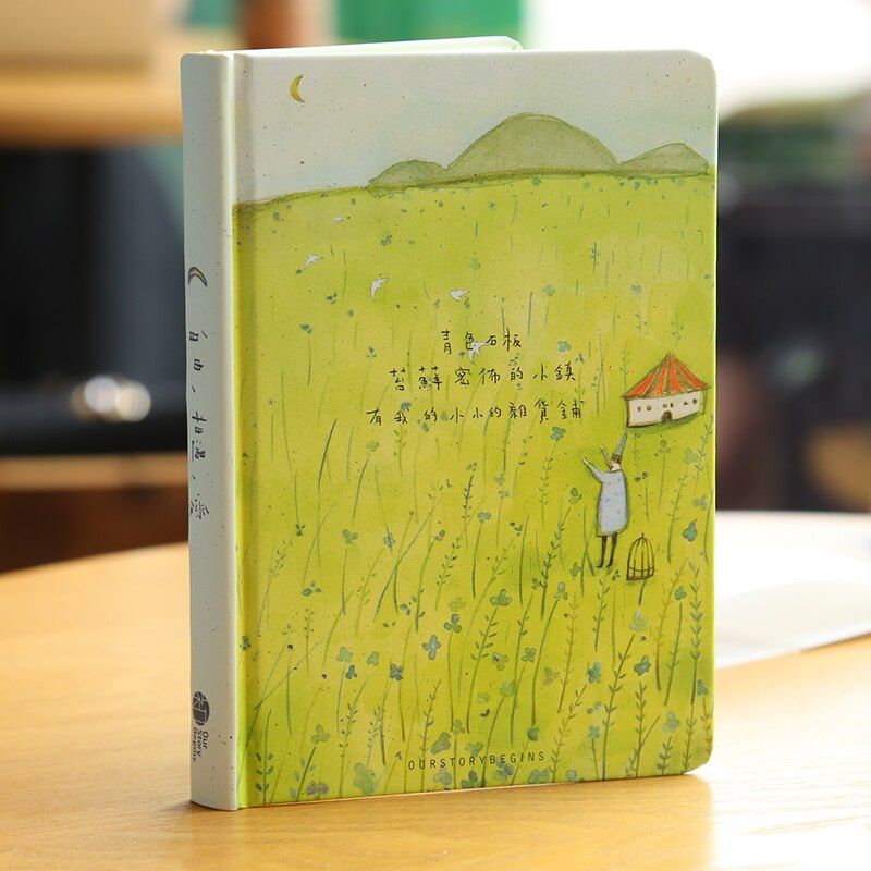 OUR-STORY-BEGINS Free Love Series Notebook Encounter A5 Color Illustration Inside Page Notepad Diary 1PCS