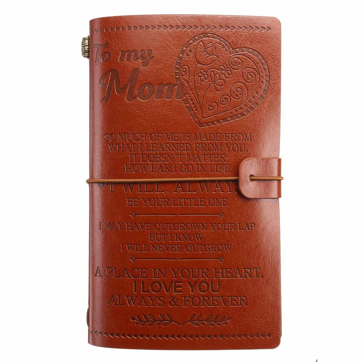 21 Types Engraved Leather Journal Notebook Diary To Daughter/Son/My Man/Wife/Mom/Dad/Grandson Engraved Notebook Diary 20x12cm(null)