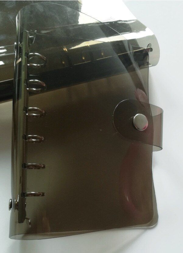 A5/A6/A7 Transparent Pvc Simple Notebook Cover File Folder  Notebook Loose Leaf Plastic Clip School Office Supplies Stationery