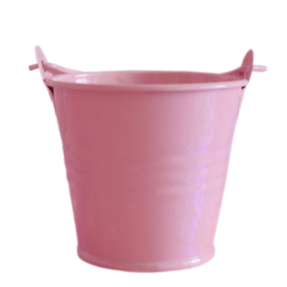 Creative Succulent Potted  Tinplate Wedding Supplies Candy Color Tin Bucket Mini Iron Bucket Desktop Decoration