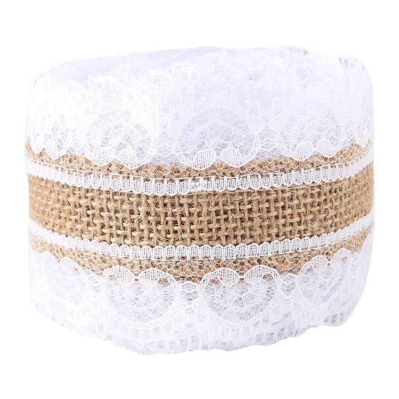 Hessian Lace Eco-Friendly Cover Towel Decorate Your Home Table Runner For Wedding DIY Materials Tea Set Gift Mat