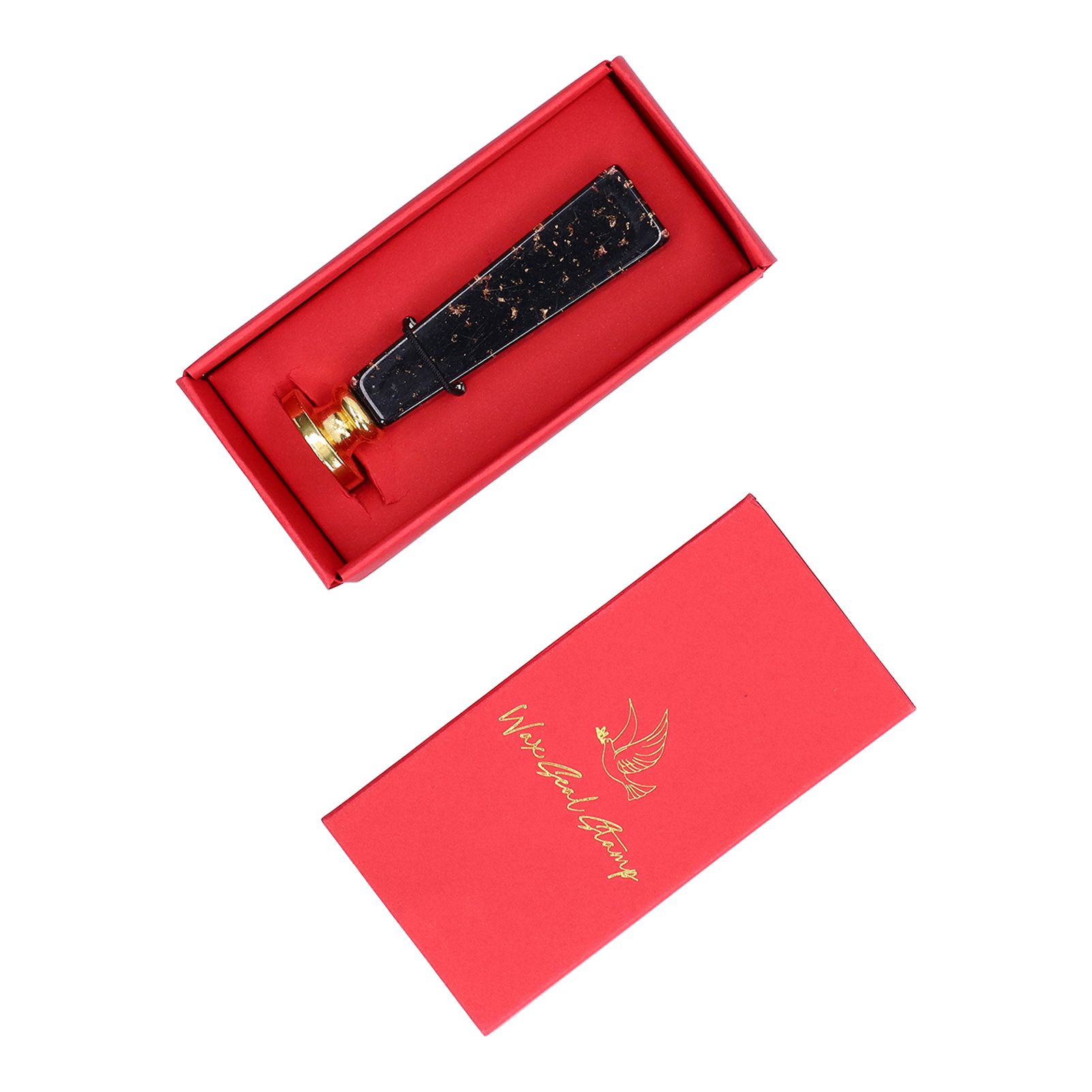 Himeng La Seal Stamp Vintage Beautiful Pattern Exquisite Wax Sealing with Detachable Handle for DIY Invitation Card Envelope