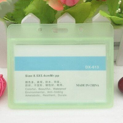 Colorful PlasticCard Holder Horizontal Work Badge Holder ID Card Holder for Exhibition Office Supplies