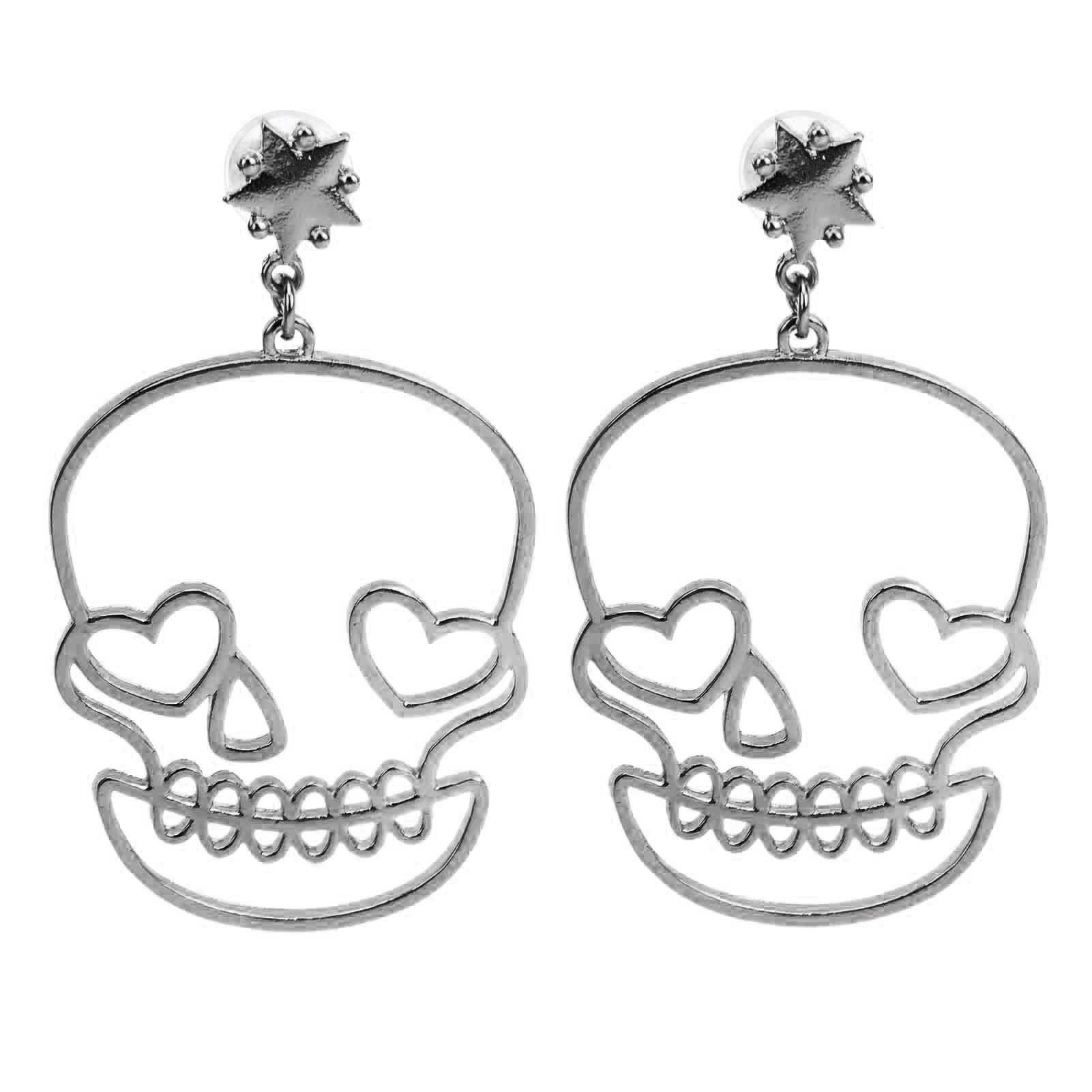 Earrings Skull Shape DIY Party Supplies Metal Decoration Gift for Dance Parties Daily Casual Clothes Holiday Concerts