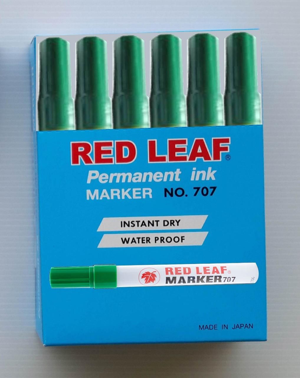 Red Leaf 707 Permanent Marker - 12pcs