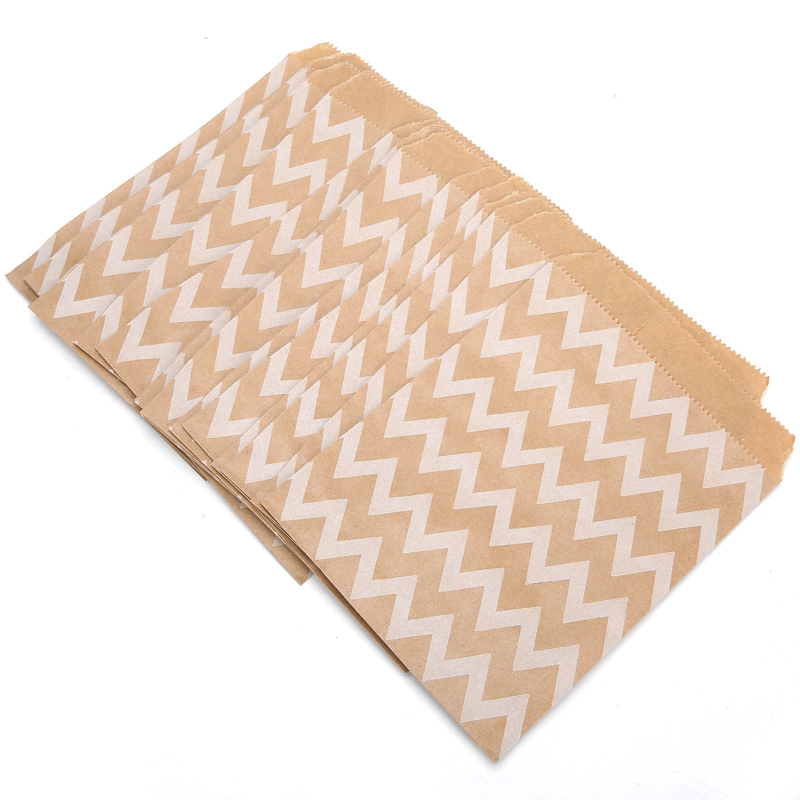 Kraft Brown Paper Sandwich Bags Large Opening 25Pcs Snack Foldable Design for Bakeries Shops