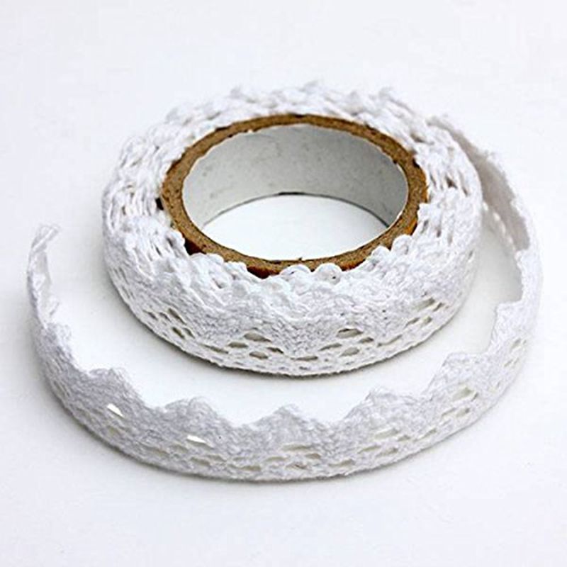 1x Decoration Band Christmas Ribbon Lace Wedding Gift on 1.8 * 170cm White