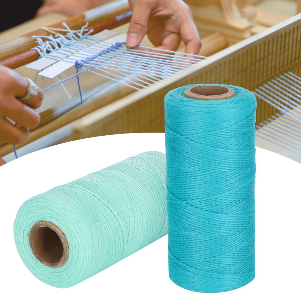 Knitting Warp 2 Rolls 8/4 Yarn Pure Cotton Hand Sewing Thread for Tatting Carpet Tapestry Crafts