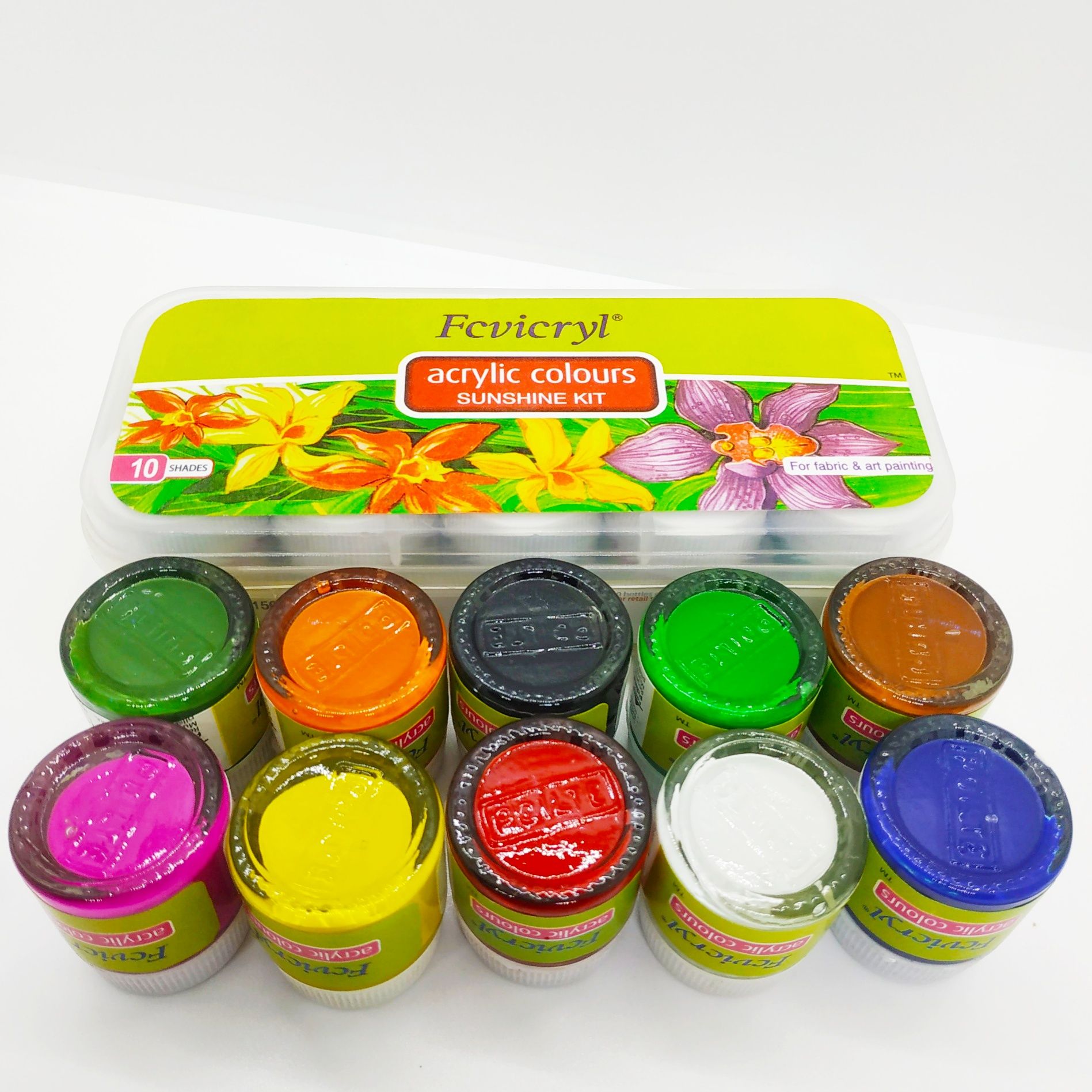 Acrylic color - sunshine kit 1 box multi color. Fabric color