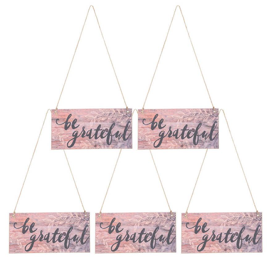Door Wall Decor 5 Set Wooden Letter Plaque Front Porch Shop Holiday Decoration Hanging Pendant