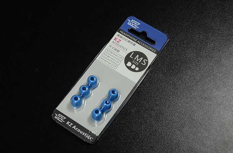 KZ 3 Pairs/set Noise Isolating Memory Ear Stationery Tips Silicone In-ear Earphone Earbuds Tips Earphone Accessories - Blue (blue)