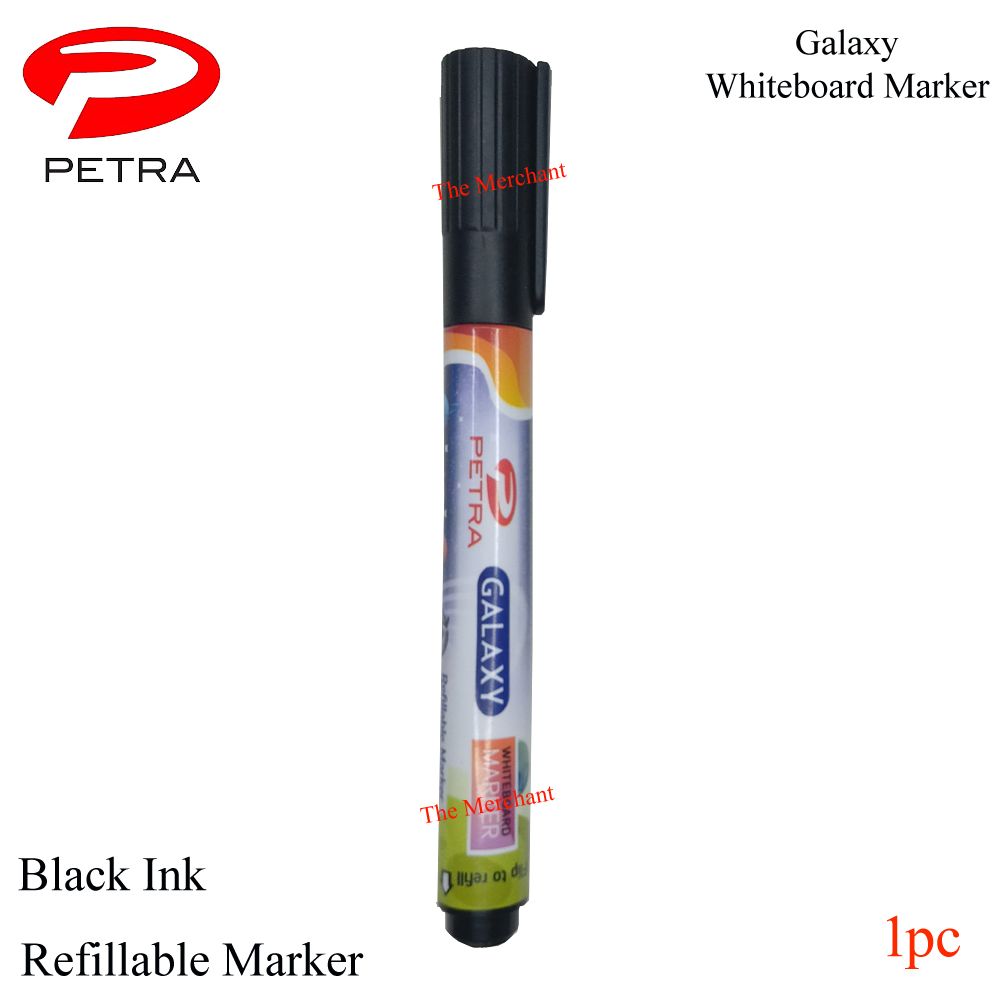 Petra Galaxy Whiteboard Marker - Black Ink (Refillable)