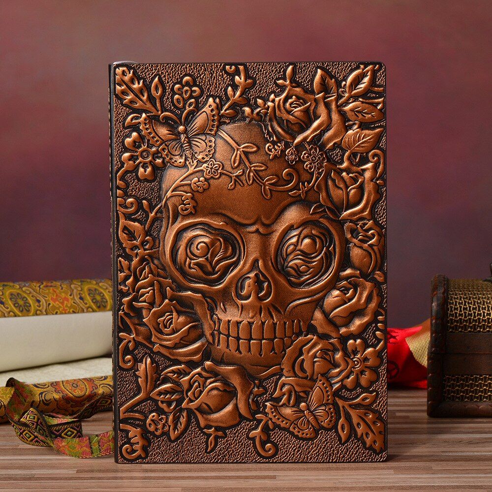 All Saints' Day Floral Skull Diary Book Hardcover Lined Paper Notebook 200P A5 Planner Journal Gift Office Stationery(null)