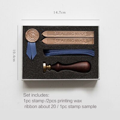 Creative fire paint seal set handmade ribbon seal envelope Sealing Wax Stamp Ancient Seal Post Decorative Antique Stamp Gift DIY