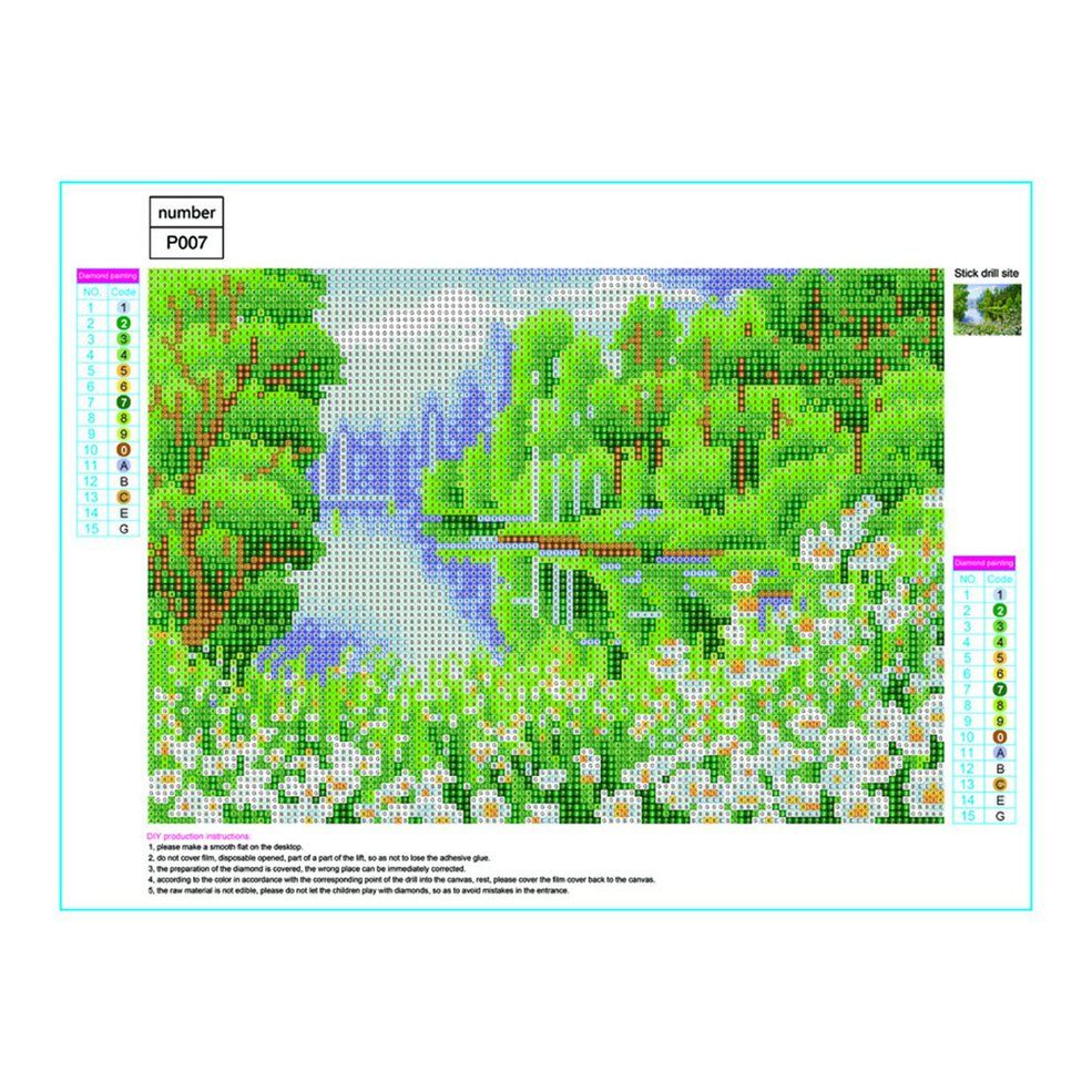 P007 Handmade Diamond Painting Art Craft Indoor HomeLiving Room Wall Decor