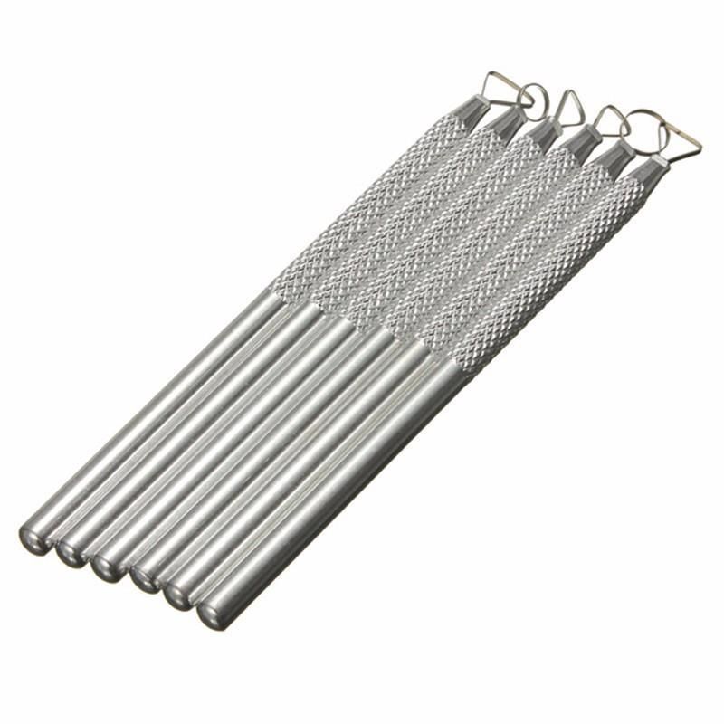 6pcs Aluminum Pottery Clay Carving Cutter Sculpture Ceramic Modeling Hand Tool