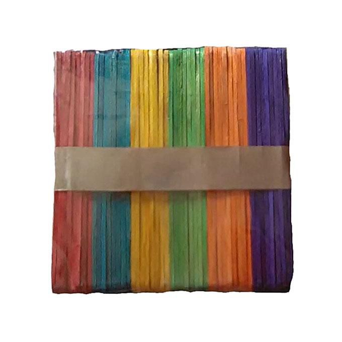 Colourful Wooden Popsticks - Multi-color