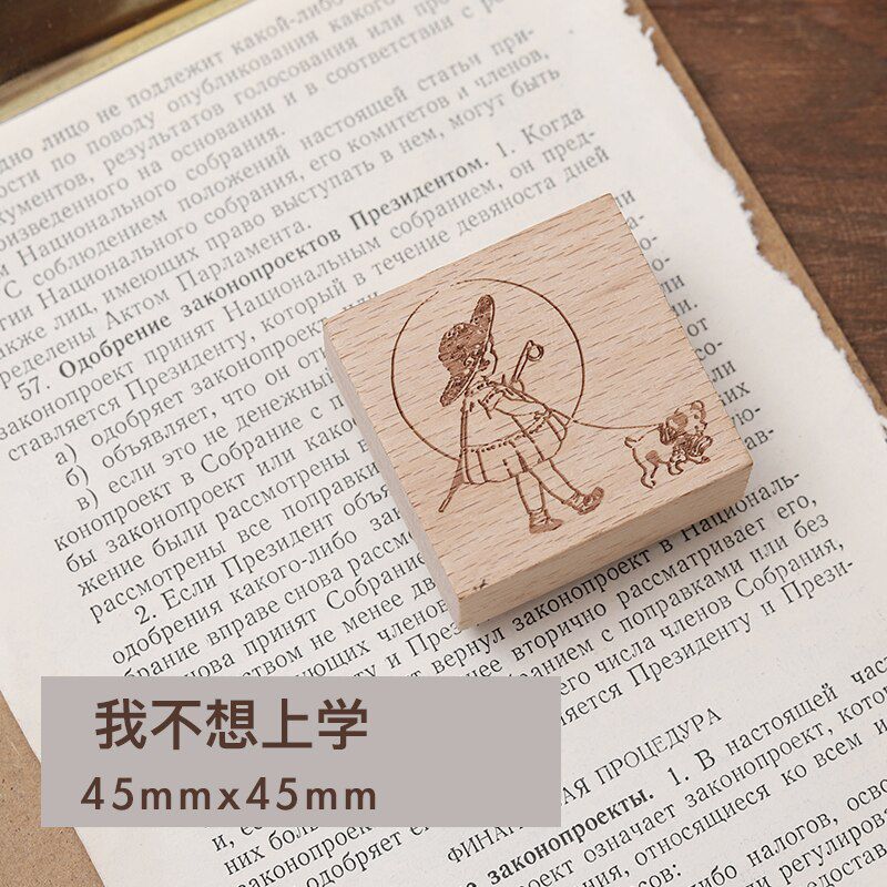 Vintage Pastoral Poetry Series wood stamp DIY craft wooden rubber stamps for scrapbooking stationery scrapbooking seal