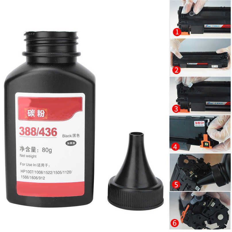 1 Bottle 80g/2.8oz Refill Toner Powder Fit for HP p1008 m1213 m1136 m1216 p1106 p1107 p1108