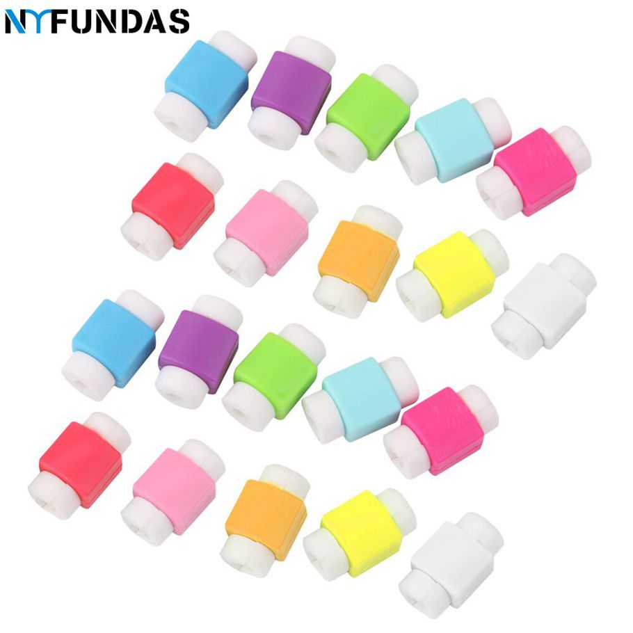 NYFundas 20PCS Cable Saver Protector protection Silicone Cover case for Samsung Galaxy S10 S9 Plus S10E Mobile phone accessories