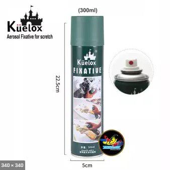 Kuelox Fixative Spray 300 ml - For charcoal, pastel, pencil drawings, and sketchesl