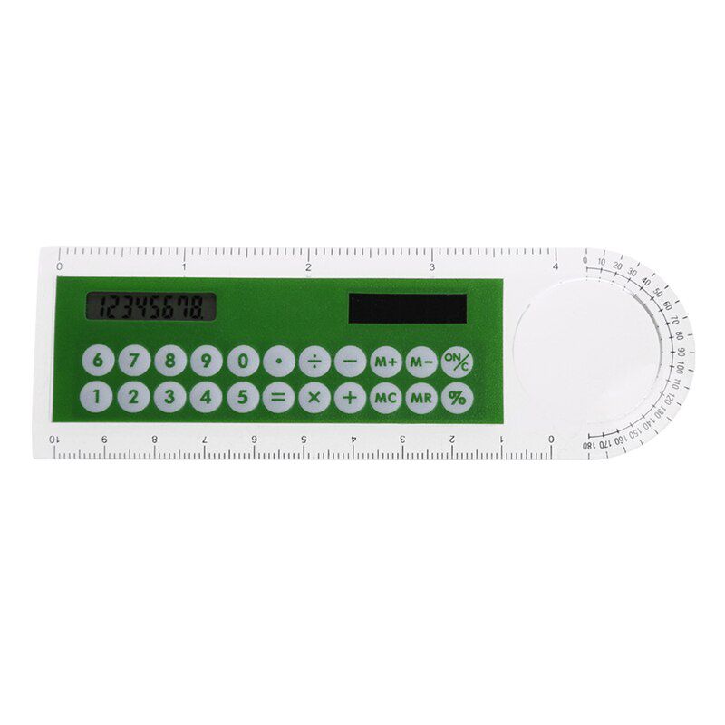 10cm Ruler Mini Digital Calculator 2 in 1 Kid Stationery School Office Gifts X6HB