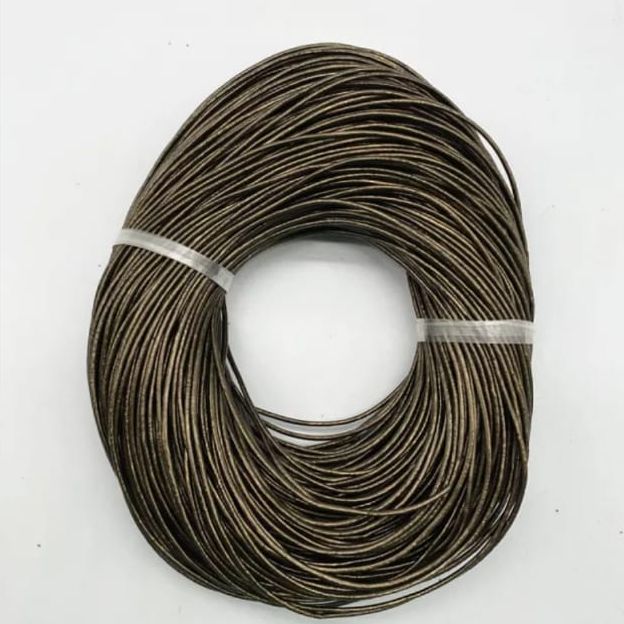 5yards 1.5mm Cow Leather Round Thong Cord DIY Bracelet Findings Rope String for Jewelry Making