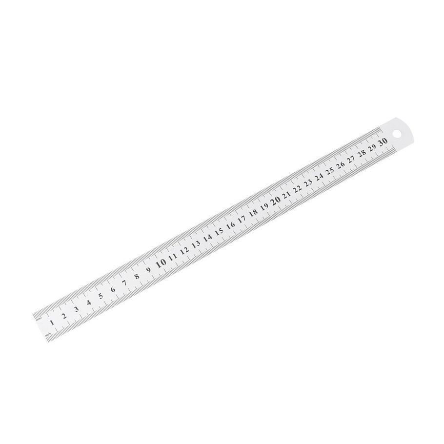 Stainless Steel Metal Ruler 30CM Straight Ruler Double Sided School Stationery