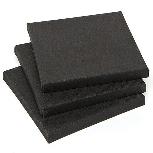 Black Canvas for Painting Size 4/4, 5/5, 6/6, 8/8, 8/10, 10/10, 10/12, 12/12, 12/16 Inches