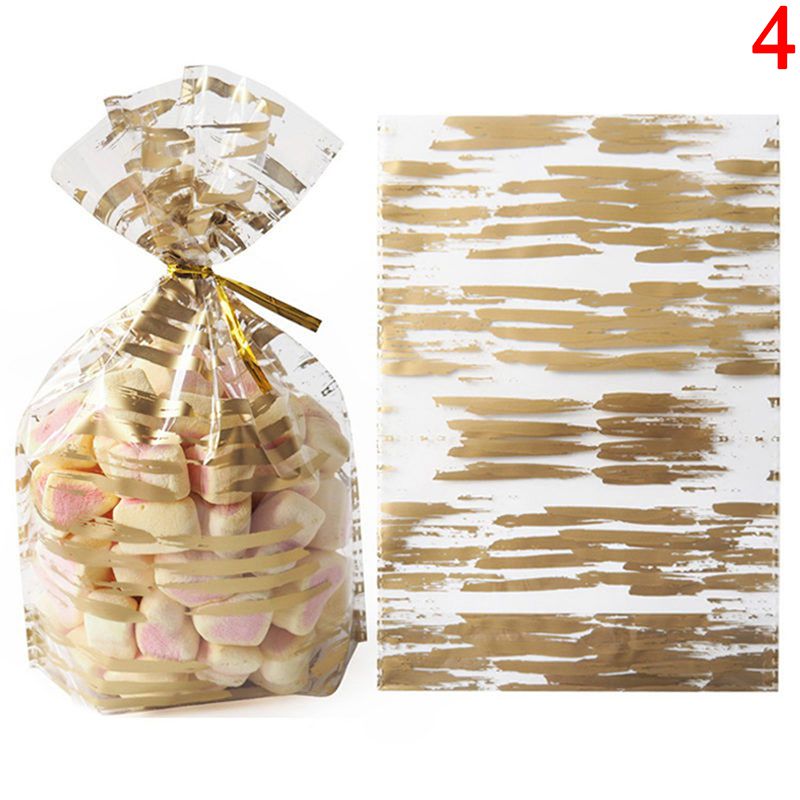 The Samurry Creative Cookie Candy Bags 50pcs Wedding Birthday Favors Party Plume Plastic Bag
