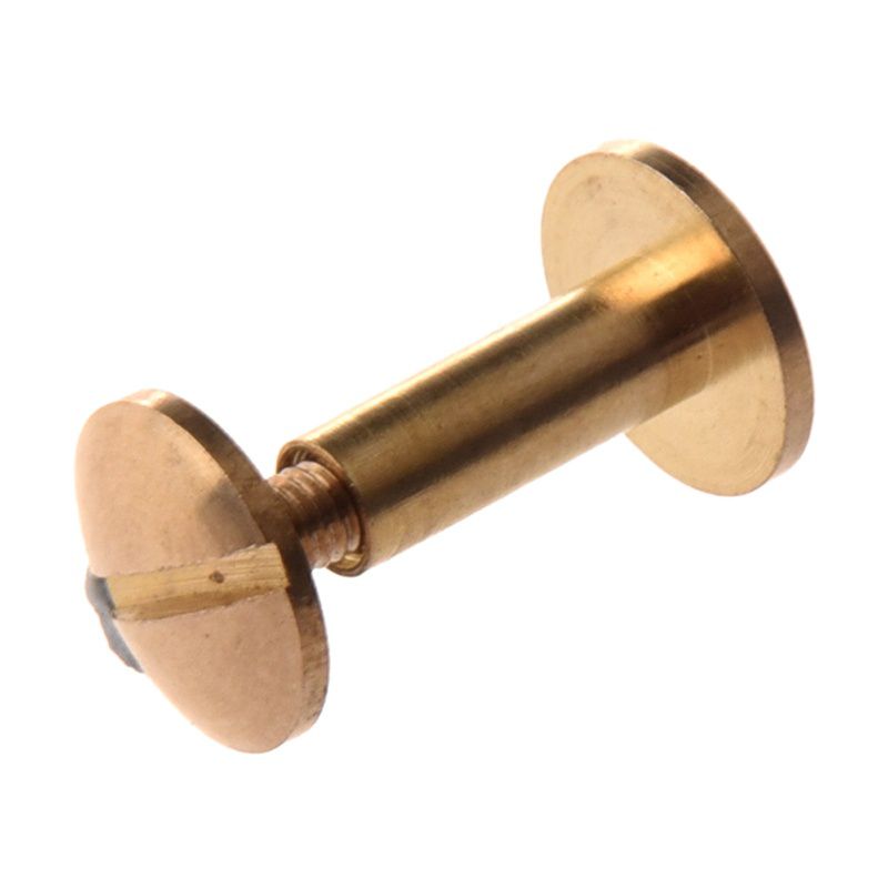 10x Arc Solid Brass Button Stud Screw Nail Screw back Leather Rivet Belt 12mm