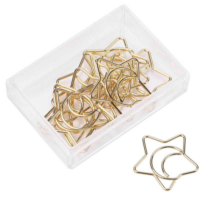 10Pcs Gold Bookmarks Paper Clips File Photo Paperclips School Office Stationery