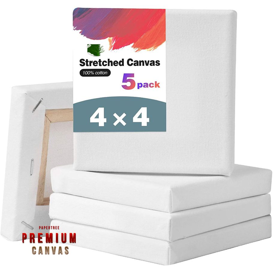 White Premium Canvas 4/4 inch Combo Of 5 Pcs