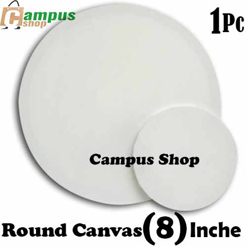 Round Canvas for Painting & Drawing 5, 6, 8, 10, 12, 16 Inches - White & Black Color