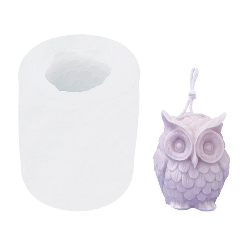 3D Owl Candle Molds Silicone Mould for Candle Making DIY Handmade Resin Molds for Plaster Wax Tools Candle Making