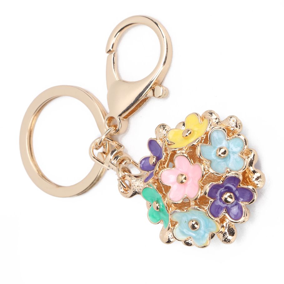 Flower Keychain Key Chain Exquisite for Birthday Holiday Gifts Bag Decoration