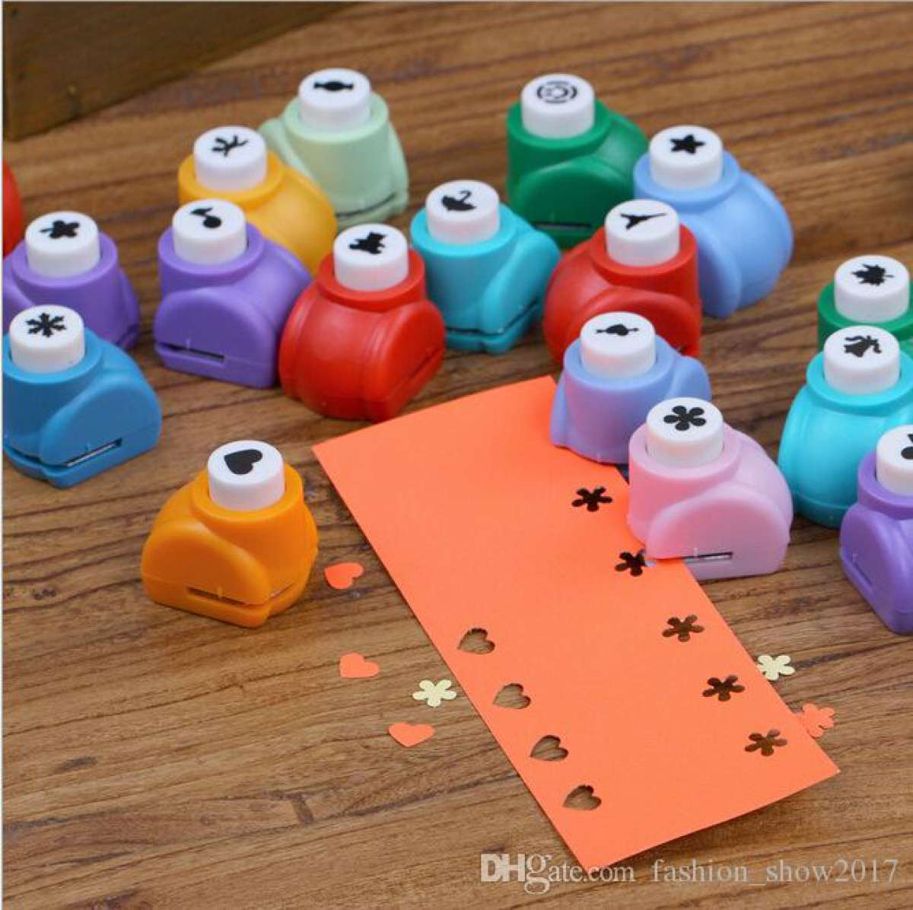 Paper Punch Kid Child Mini Printing Hand Shaper Scrapbook Tags Cards Craft DIY Cutter Tool (8pcs)