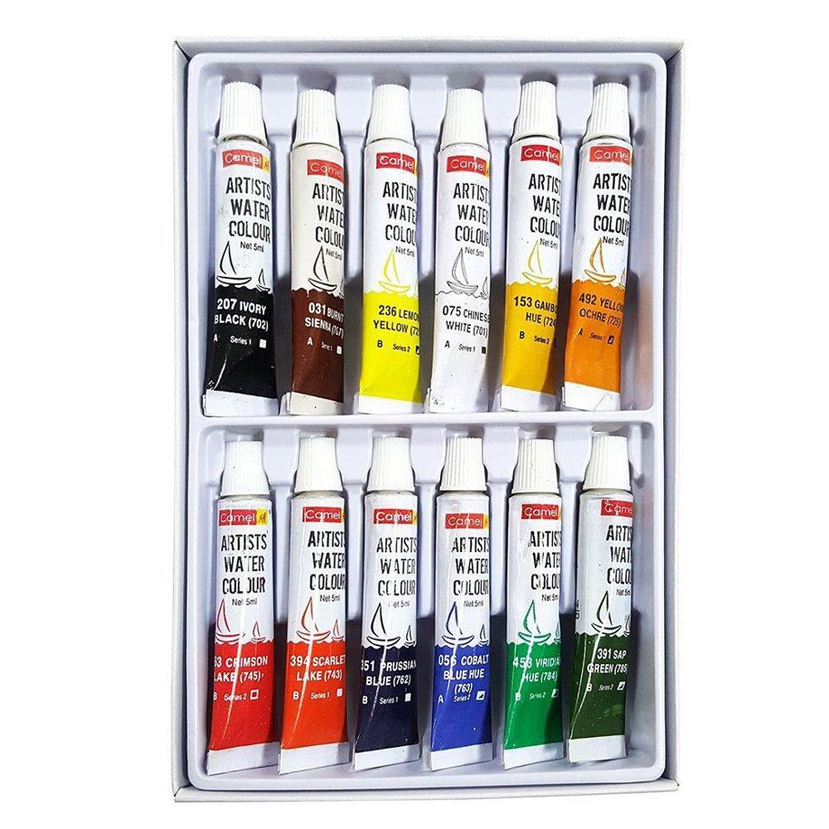 12 Water Color For Professional Artist- 5ml