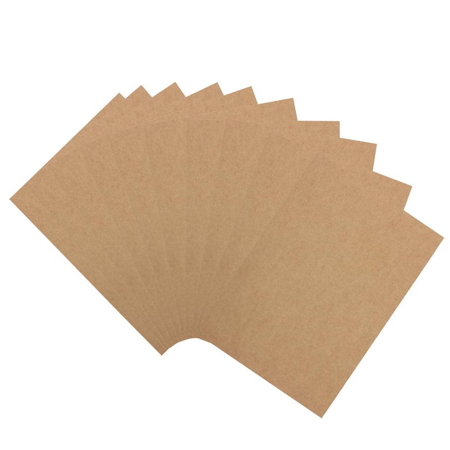 100 Sheet A4 Kraft Paper Brown Blank Sheets Recycled Card DIY Wedding Crafts