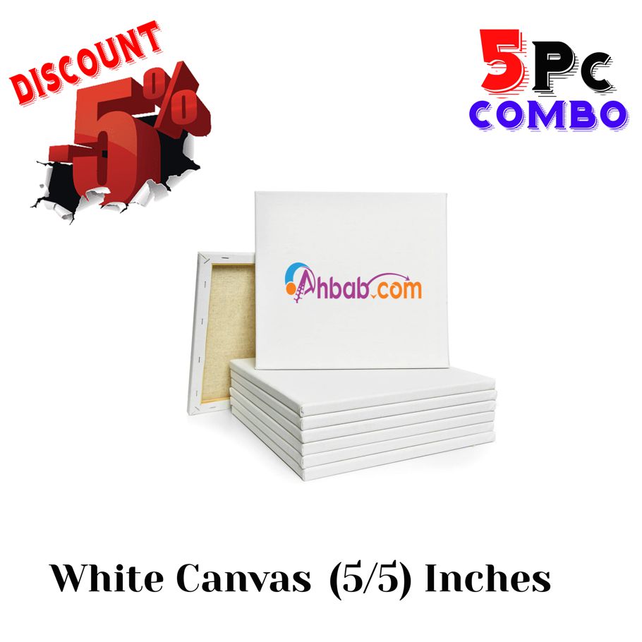 Canvas Combo Package, Combo 5pcs Canvas for Painting, Drawing Canvas, Canvas Board, Combo Package