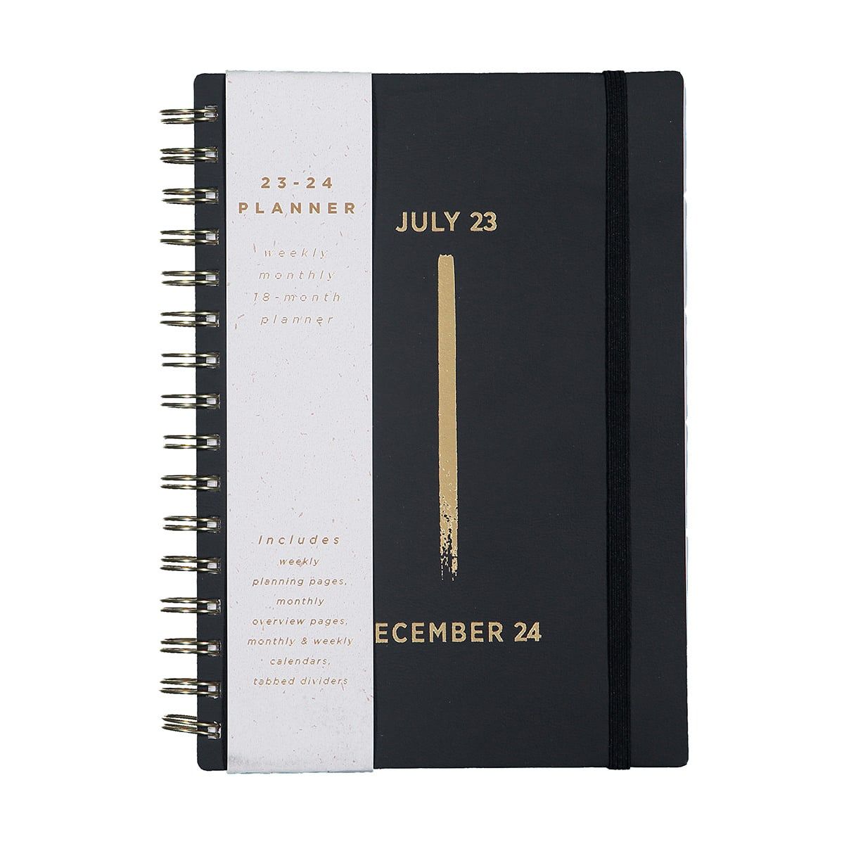 23/24 A5 Spiral Weekly Diary - Black