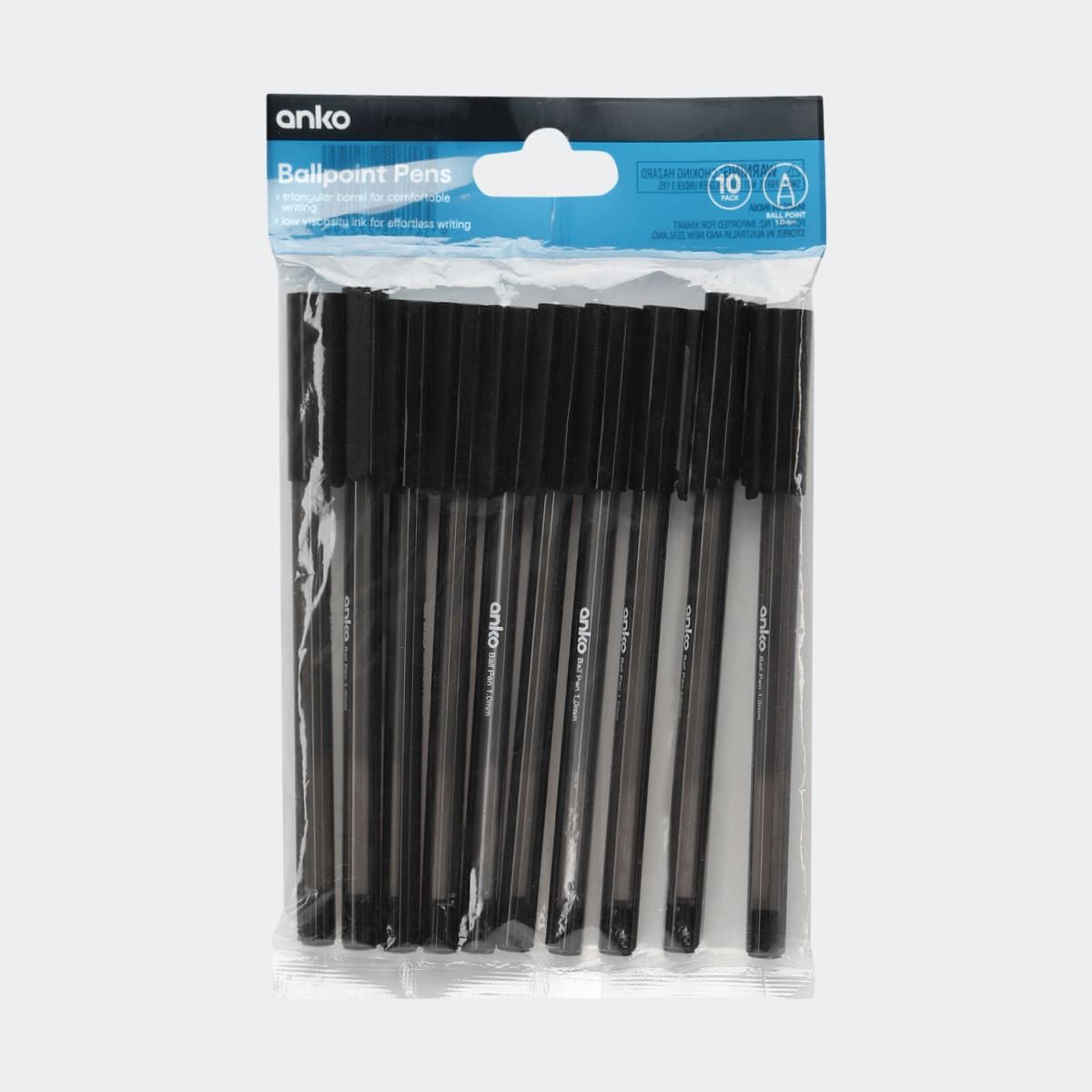 10 Pack Ballpoint Pens - Black