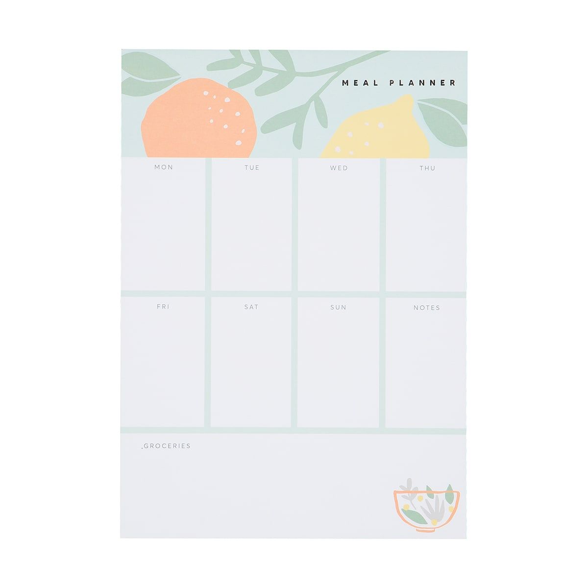 Weekly Meal Planner Pad