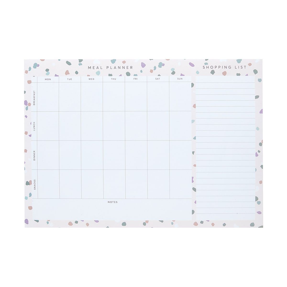 A4 Meal Planning Pad
