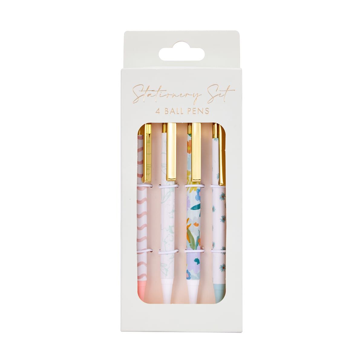 4 Pack Ball Pens Stationery Set