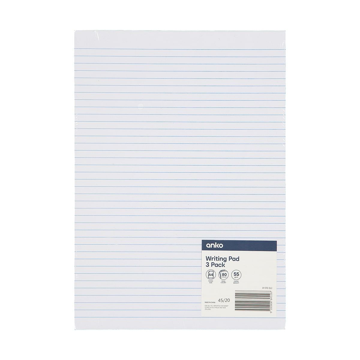 A4 Writing Pads - Set of 3