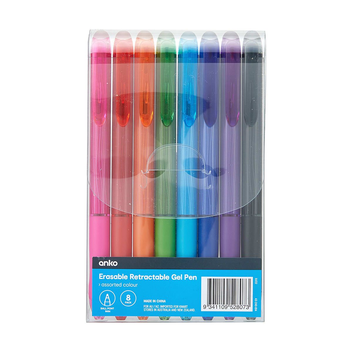 8 Pack Erasable Retractable Gel Pen